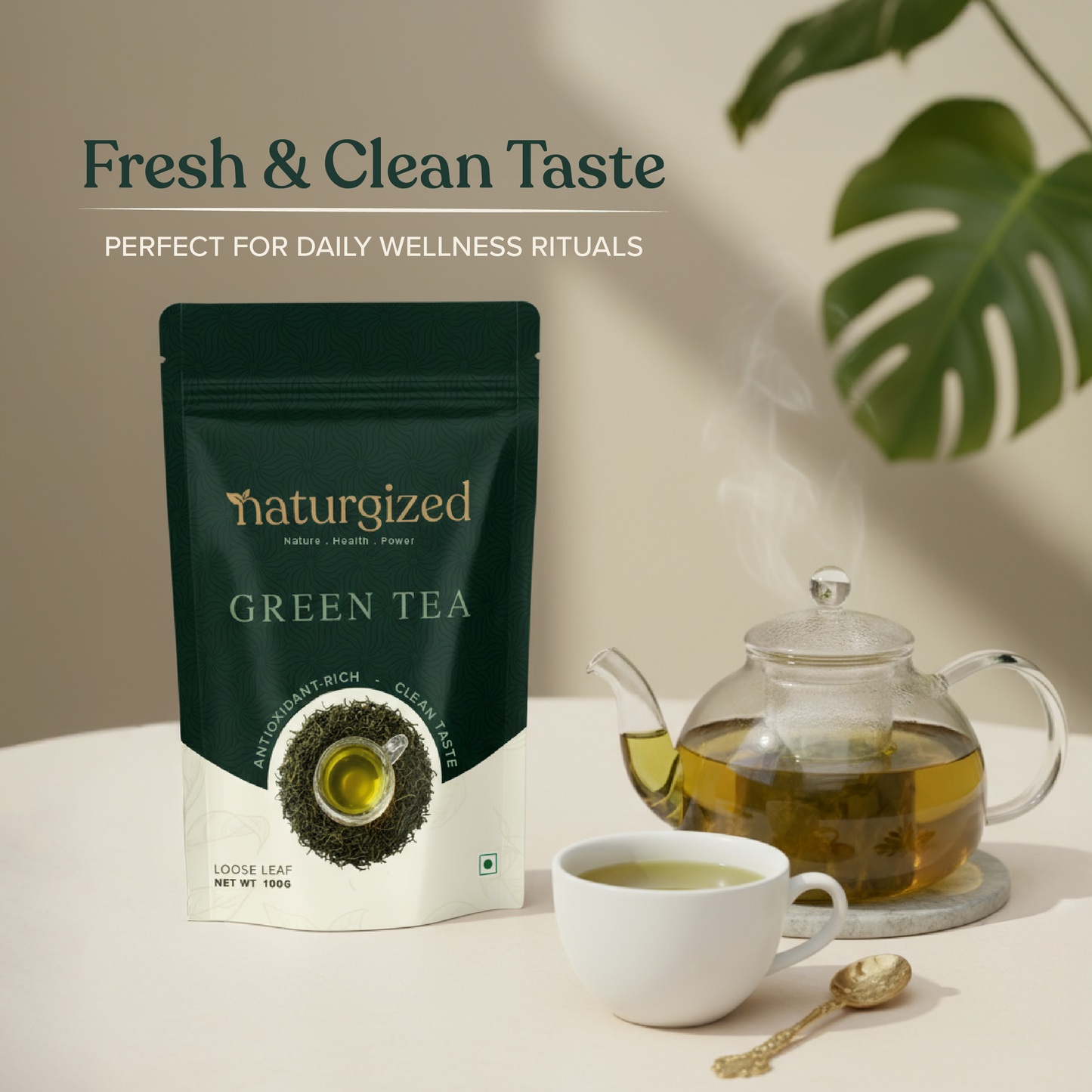 Naturgized Premium Whole Leaf Green Tea - 100g