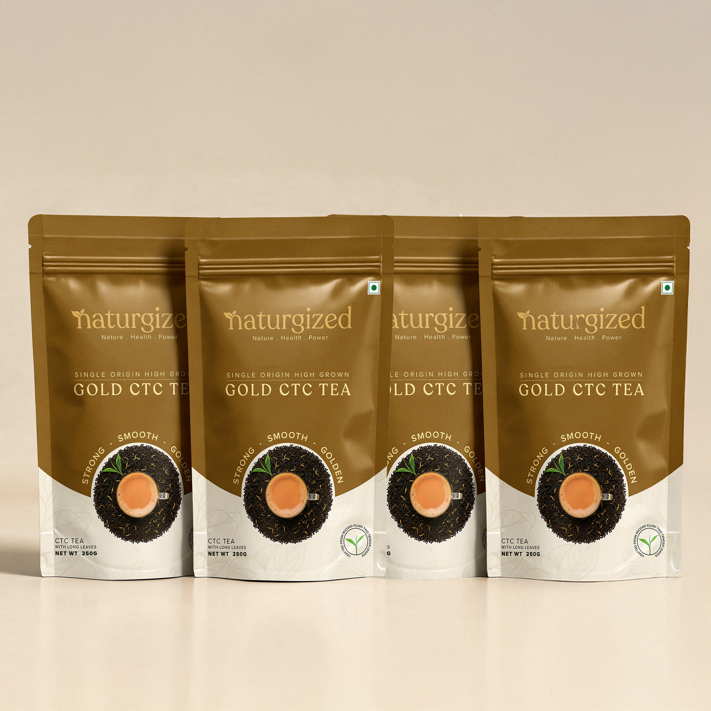 Naturgized Gold CTC Tea with Orthodox Long Leaves