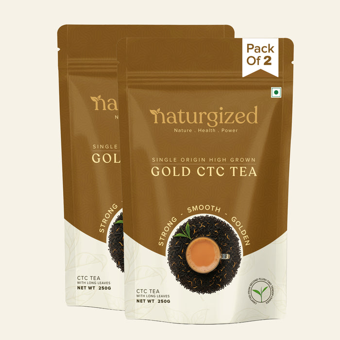 Naturgized Gold CTC Tea with Orthodox Long Leaves