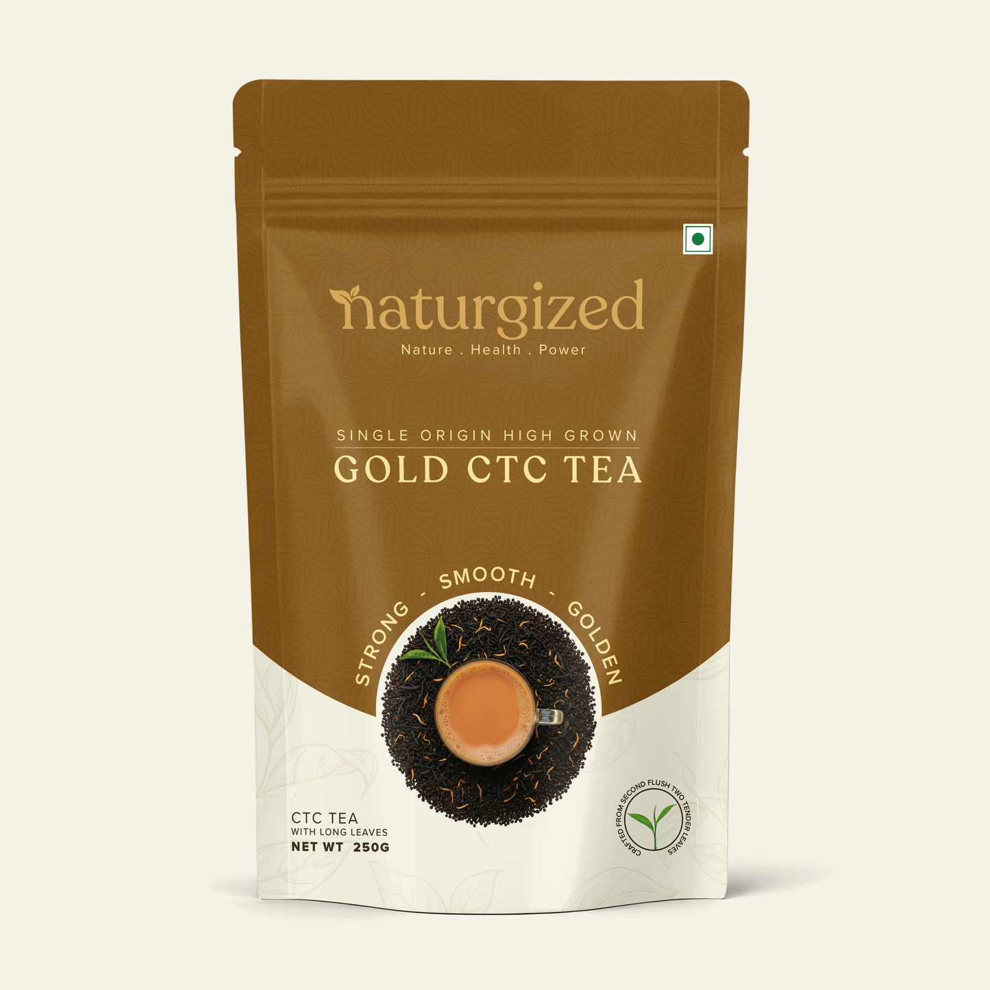 Naturgized Gold CTC Tea with Orthodox Long Leaves