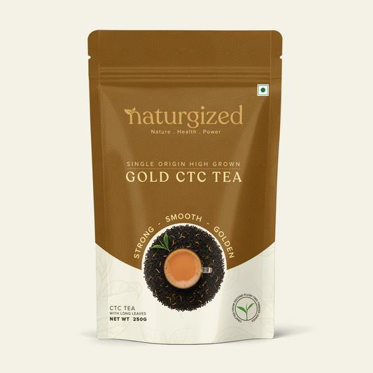 Naturgized Gold CTC Tea with Orthodox Long Leaves