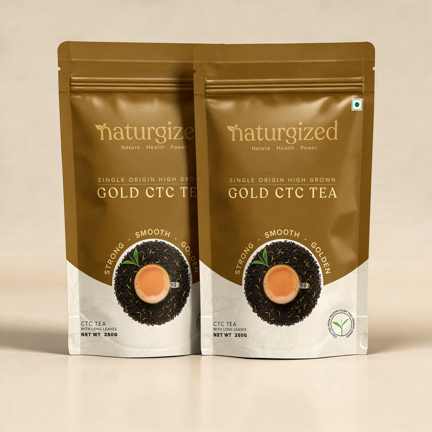 Naturgized Gold CTC Tea with Orthodox Long Leaves