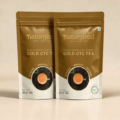 Naturgized Gold CTC Tea with Orthodox Long Leaves